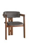Hanah Home Sillón de Terciopelo CO - 029 Nogal y Antracita